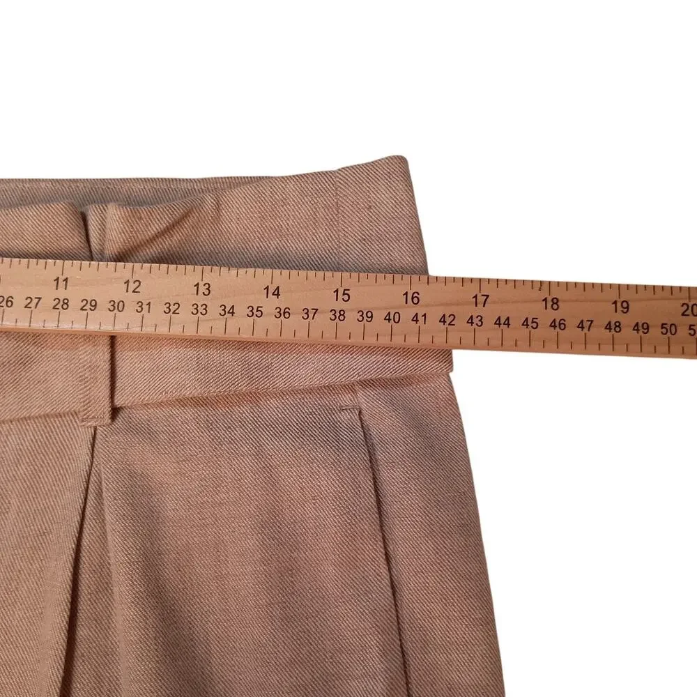 Banana Republic Linen Blend Pants High Waisted Sash Belt Front Pockets Ladies 10